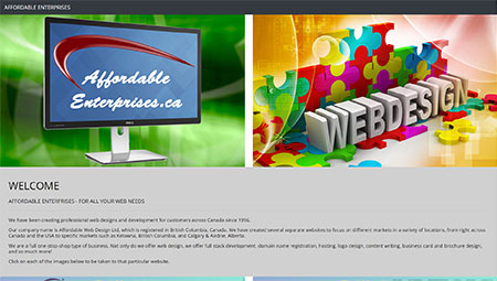 Affordable Enterprises is affiliated with Affordable Web Design Ltd, helping customers be found through internet searches for over 26 years.