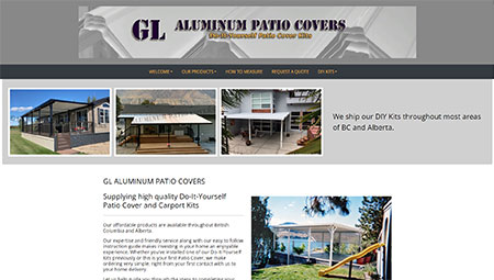 GL Aluminum Patio Covers, DIY kits available.
