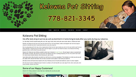 Pet sitting service in your Kelowna home for any type of household pet.