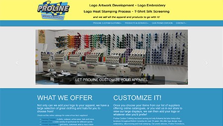 Proline Embroidery supplies clothing, hats, and accessories from a variety of brand names .