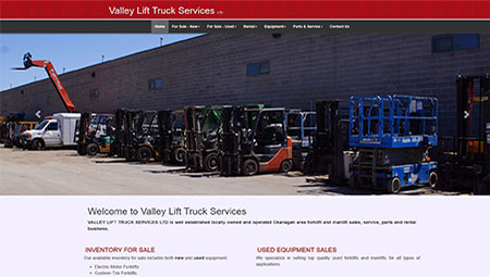 Refurbished Forklift and manlift sales, service, and rental business located in Kelowna.